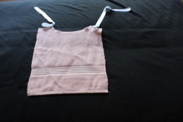 adult baby pink towelling bib